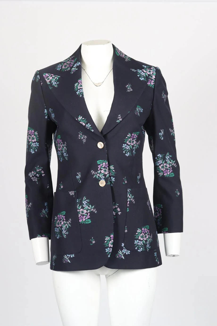 GUCCI COTTON AND WOOL BLEND BLAZER IT 40 UK 8 - Image 2