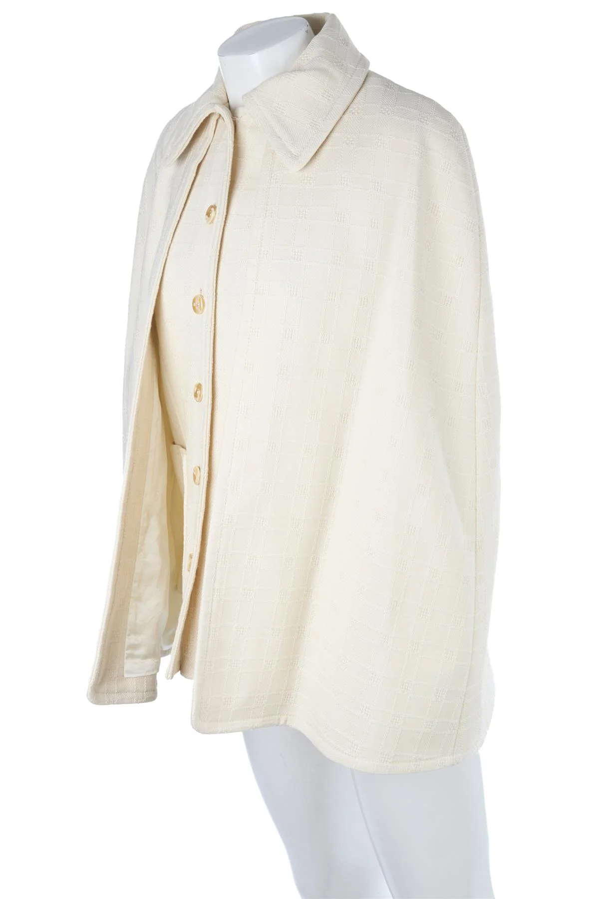 GUCCI CREAM COTTON CAPE IT 42 UK 10 - Image 3