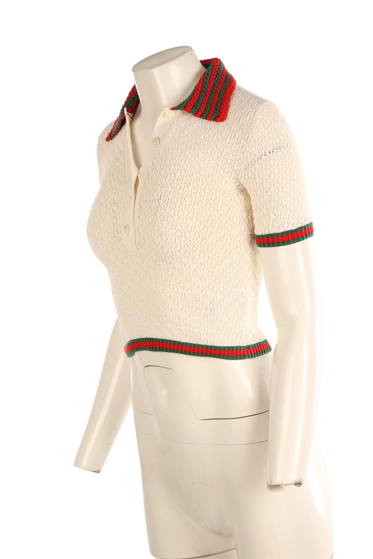 GUCCI CREAM KNIT TOP XSMALL - Image 3