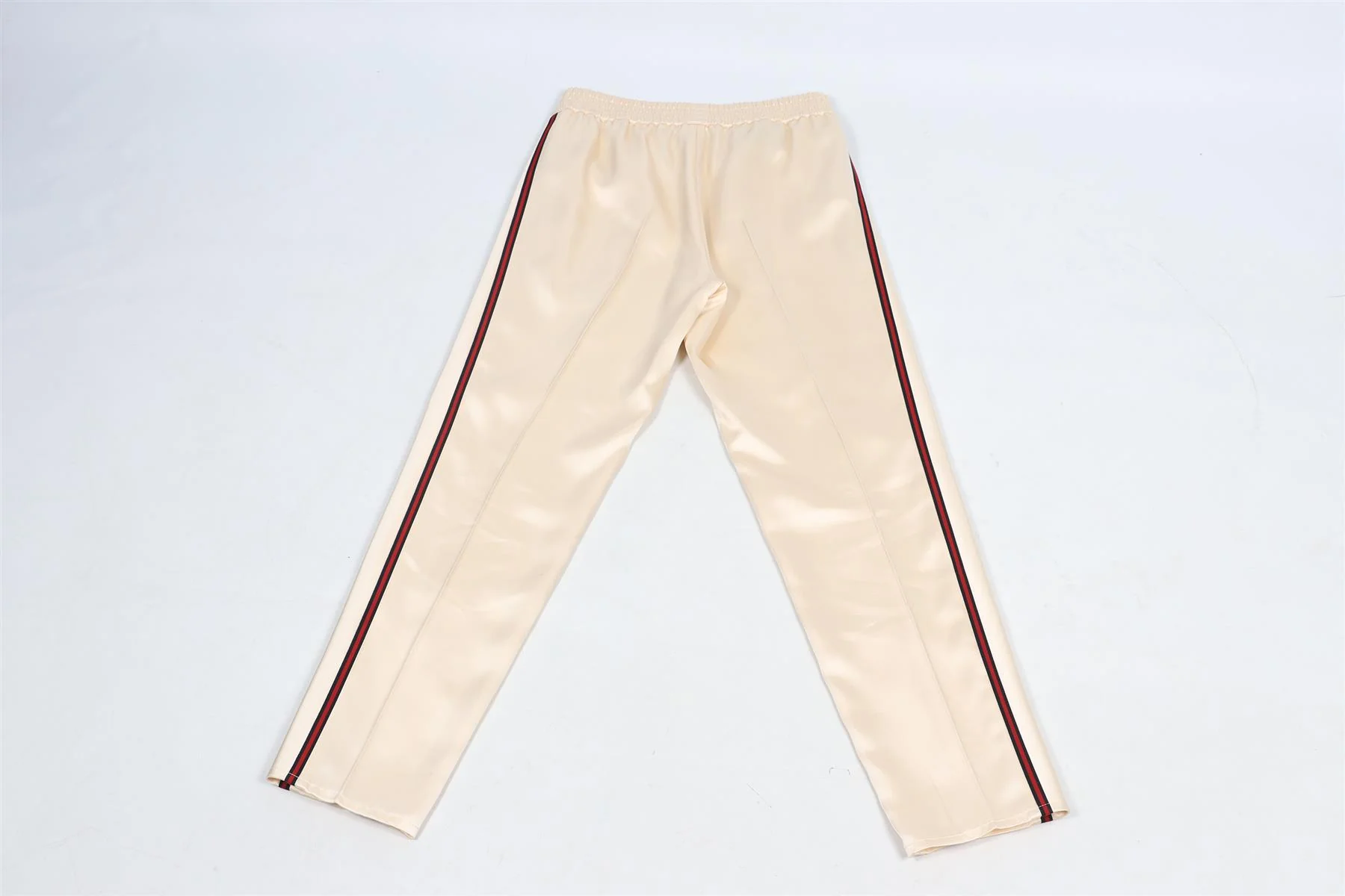 GUCCI CREAM SATIN STRAIGHT LEG PANTS IT 38 UK 6 - Image 4