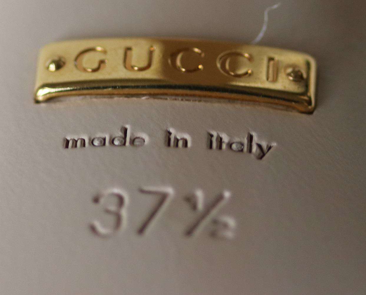 GUCCI CRYSTAL HAND APPLIQUE EMBELLISHED SANDALS EU 37.5 UK 4.5 US 7.5 - Image 7