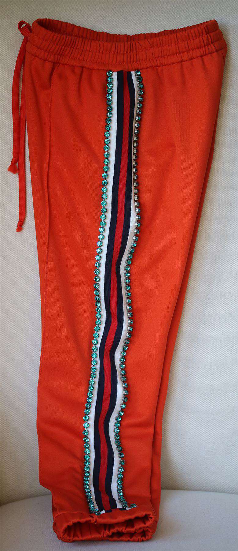 GUCCI CRYSTAL TECHNO-JERSEY TRACK TROUSERS XSMALL - Image 4