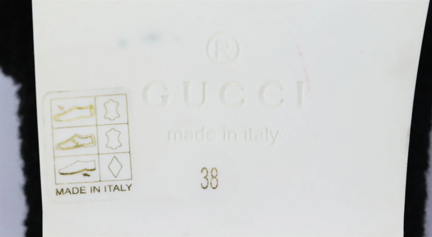 GUCCI EILEEN LOGO PRINT SHEARLING SLIDES EU 38 UK 5 US 8 - Image 6