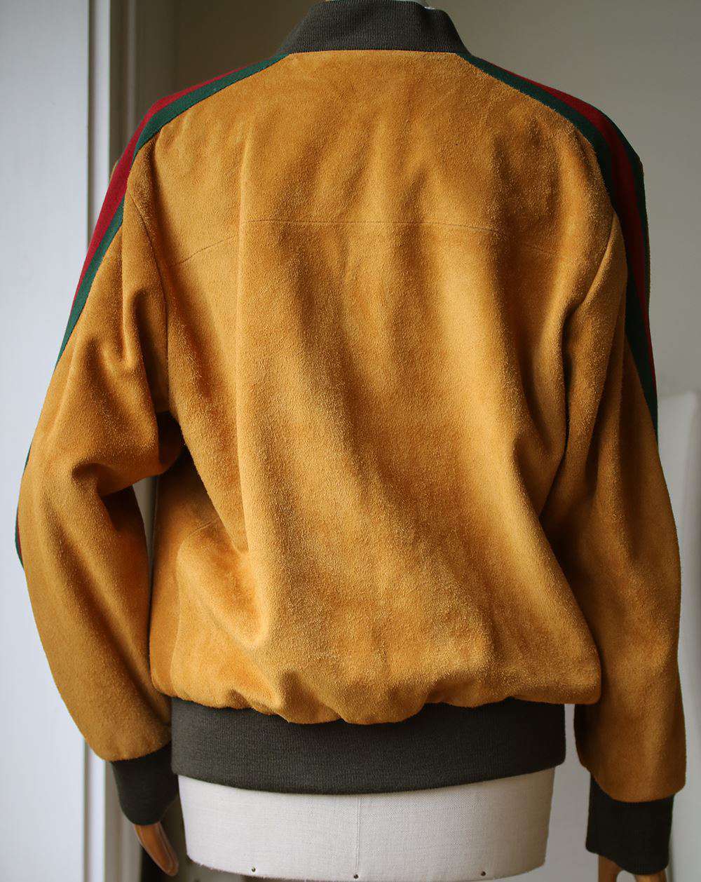 GUCCI EMBROIDERED SUEDE BOMBER JACKET IT 44 UK 12 - Image 4