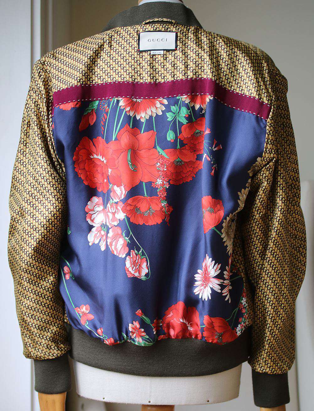 GUCCI EMBROIDERED SUEDE BOMBER JACKET IT 44 UK 12 - Image 5