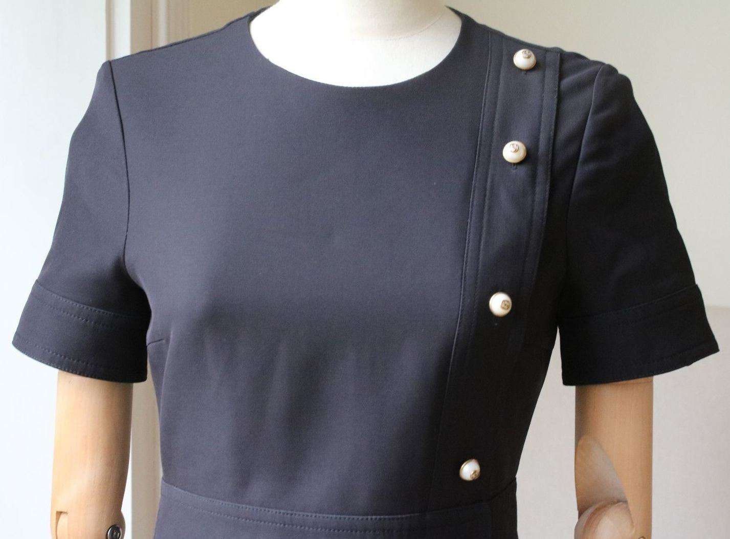 GUCCI FAUX PEARL-EMBELLISHED WOOL AND SILK-BLEND MINI DRESS IT 38 UK 6 - Image 10