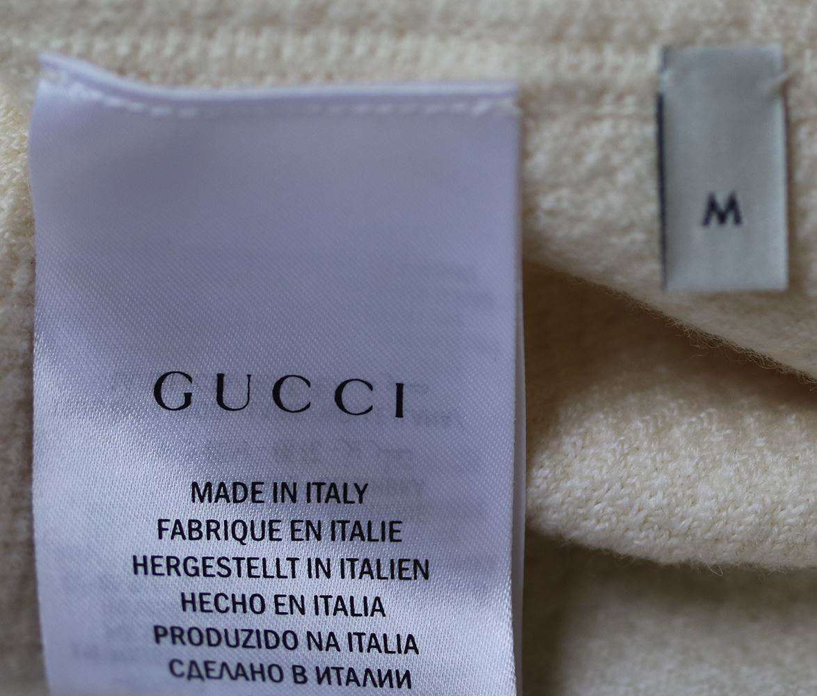 GUCCI FLORAL EMBROIDERED OVERSIZED WOOL BLEND HOODIE MEDIUM - Image 6