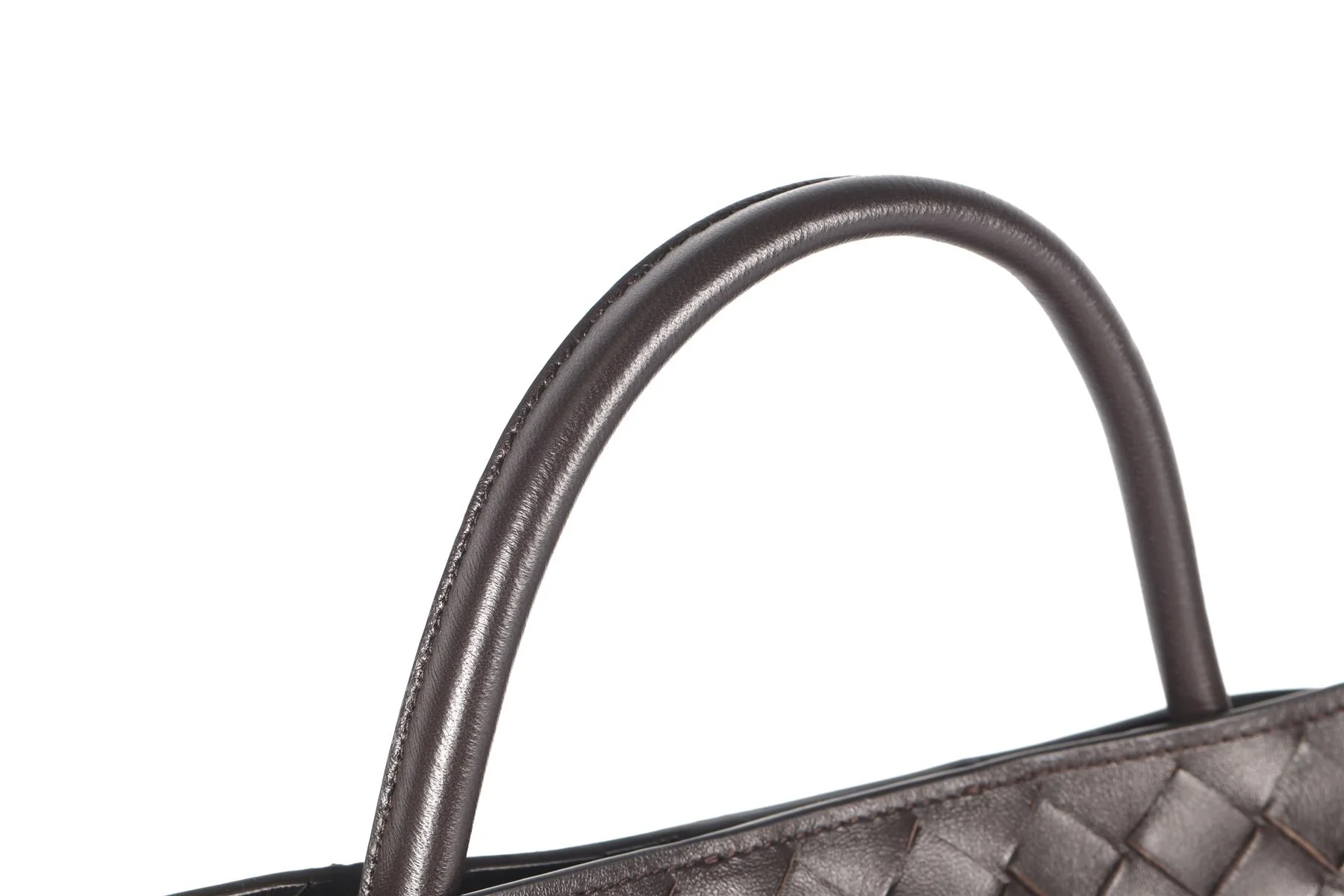 BOTTEGA VENETA BROWN ANDIAMO LARGE INTRECCIATO LEATHER TOTE BAG - Image 11