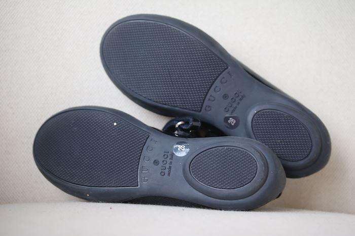 GUCCI GIRLS BLACK PATENT WEB SHOES EU 28 UK 10 - Image 4