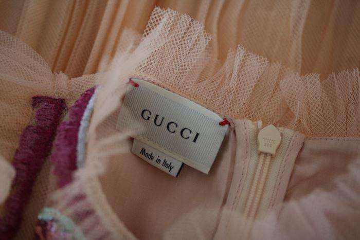 GUCCI GIRLS EMBROIDERED TULLE DRESS 5 YEARS - Image 5
