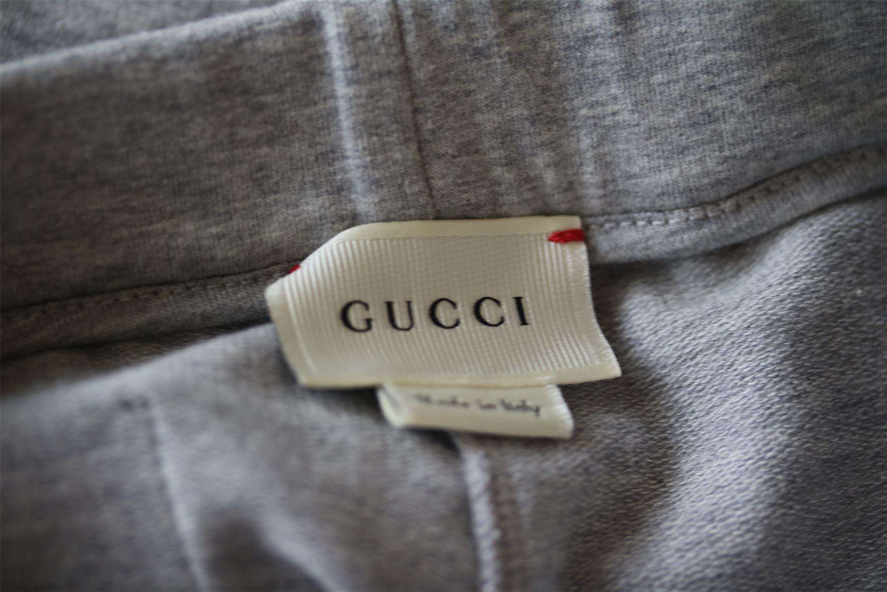 GUCCI GIRLS GREY CHERRY PATCH LEGGINGS 36 MONTHS - Image 3