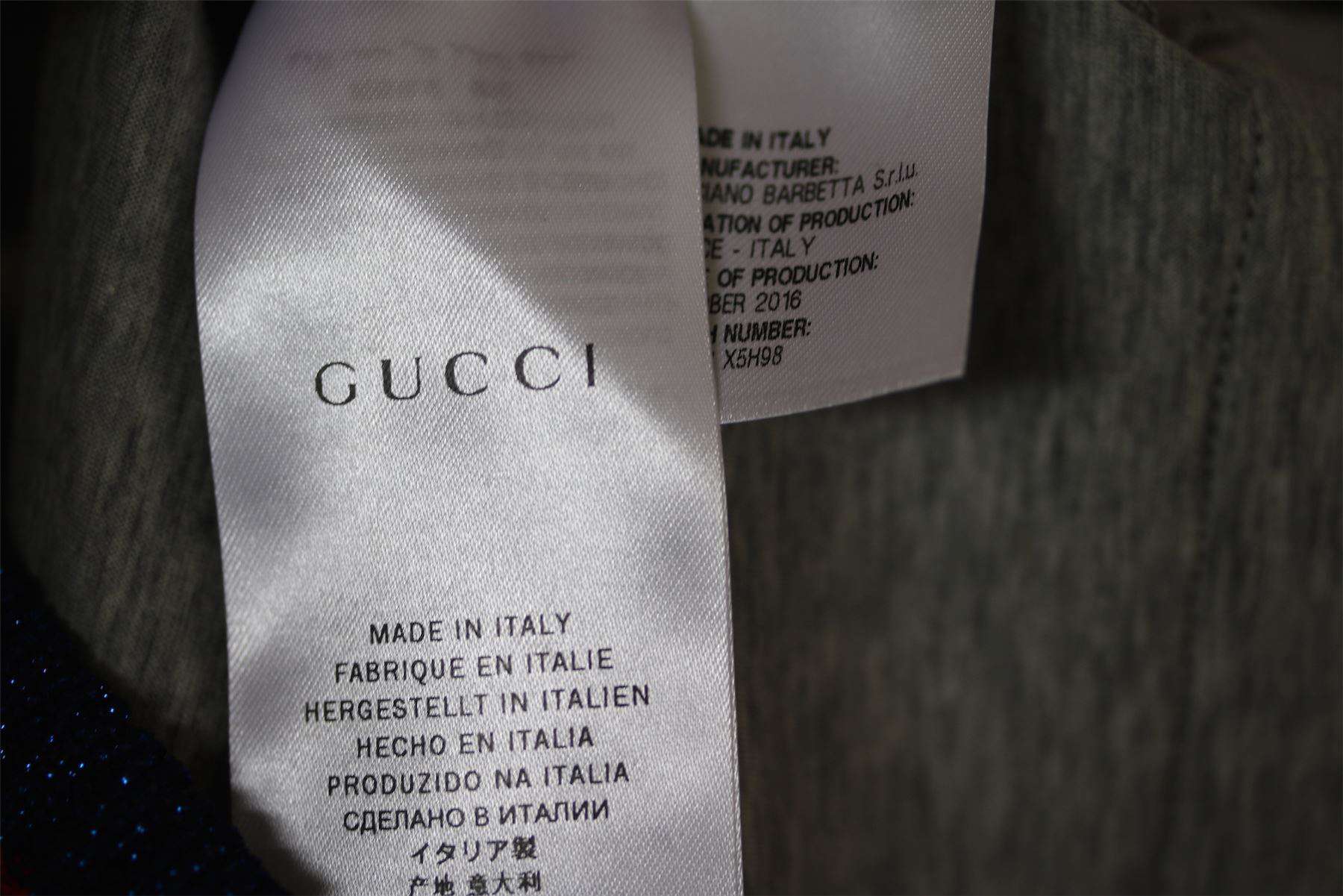 GUCCI GIRLS GREY NEOPRENE SEQUIN BLIND FOR LOVE SWEATER 4 YEARS - Image 5