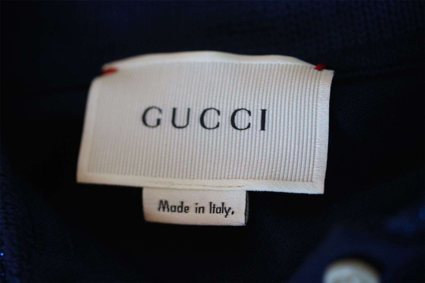 GUCCI GIRLS NAVY BLUE COTTON PIQUÉ DRESS 4 YEARS - Image 4