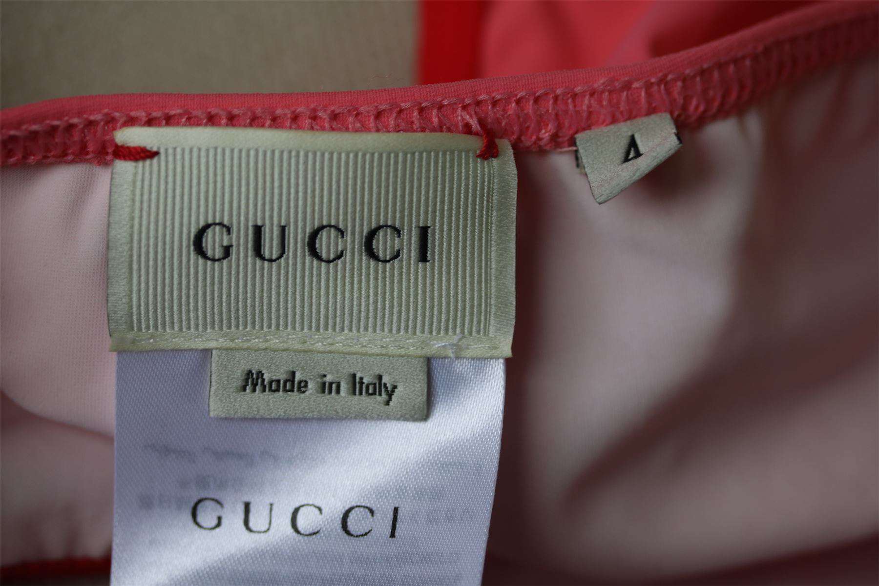 GUCCI GIRLS PINK BIKINI WITH RED BOWS 4 YEARS - Image 4