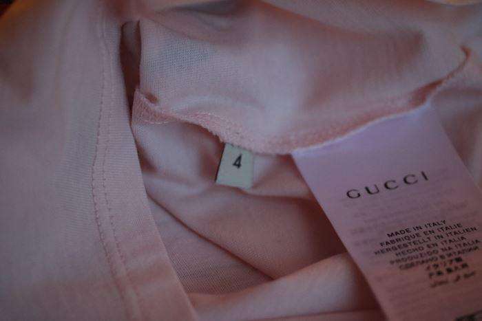 GUCCI GIRLS PINK FLORAL TIGER T-SHIRT 4 YEARS - Image 5