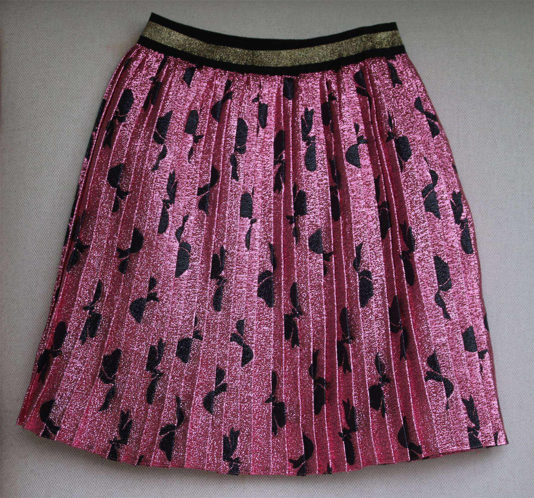 GUCCI GIRLS PINK SILK LUREX SKIRT 5 YEARS - Image 2