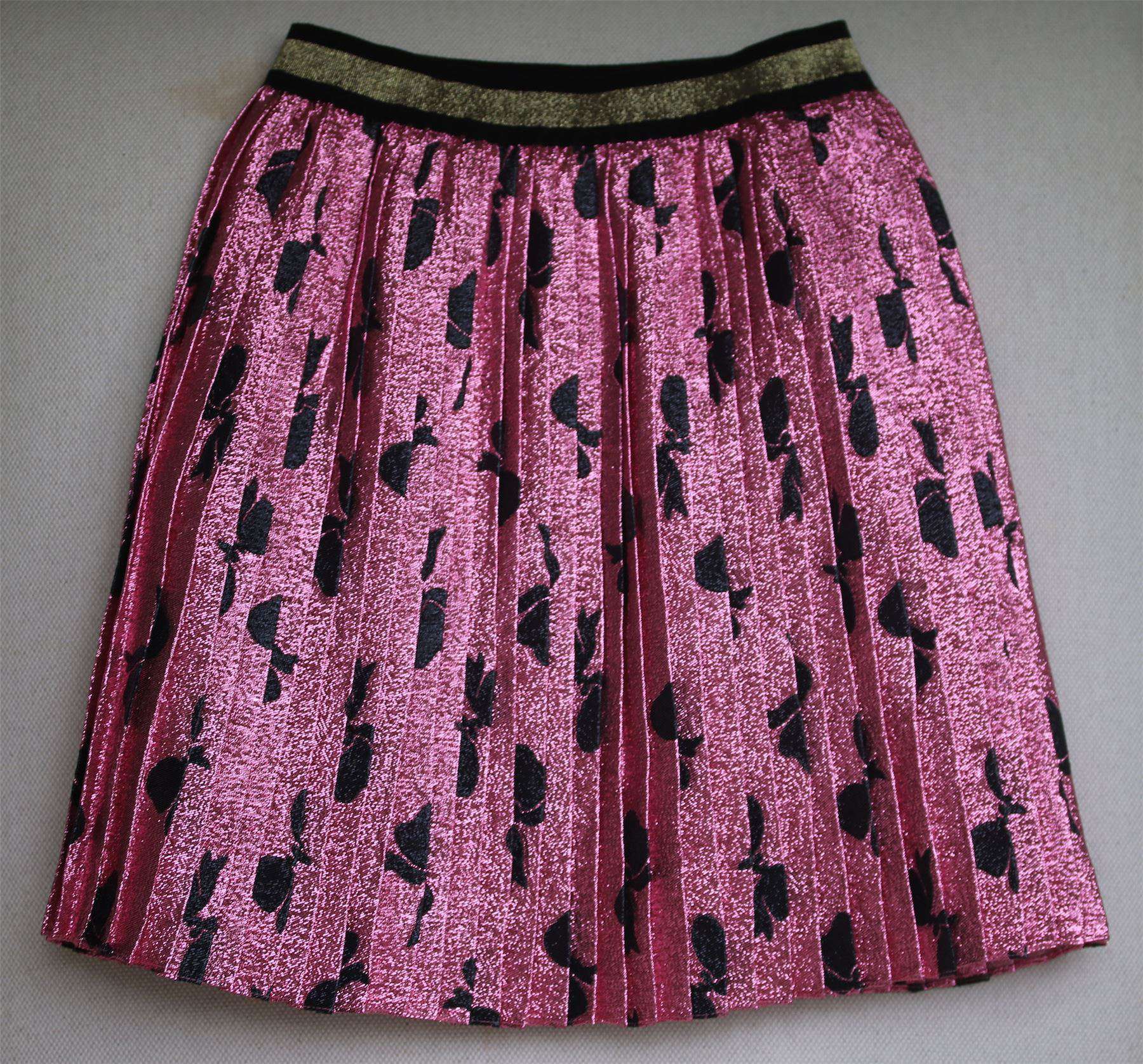 GUCCI GIRLS PINK SILK LUREX SKIRT 5 YEARS - Image 3