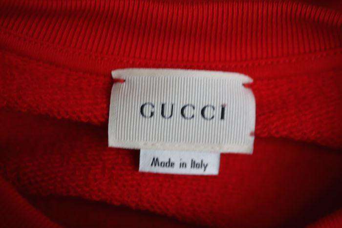 GUCCI GIRLS RED CRYSTAL LOGO SWEATER 6 YEARS - Image 4