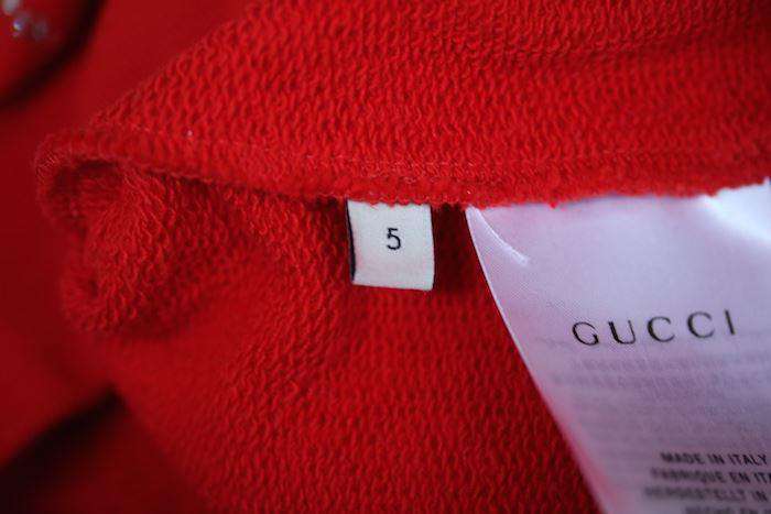 GUCCI GIRLS RED CRYSTAL LOGO SWEATER 6 YEARS - Image 5