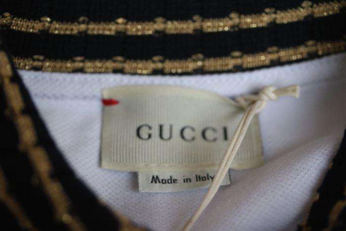 GUCCI GIRLS WHITE COTTON PIQUE DRESS 5 YEARS - Image 4