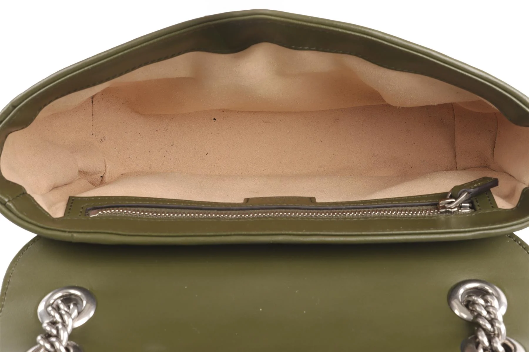 GUCCI GREEN ARIA MARMONT SMALL LEATHER SHOULDER BAG - Image 10