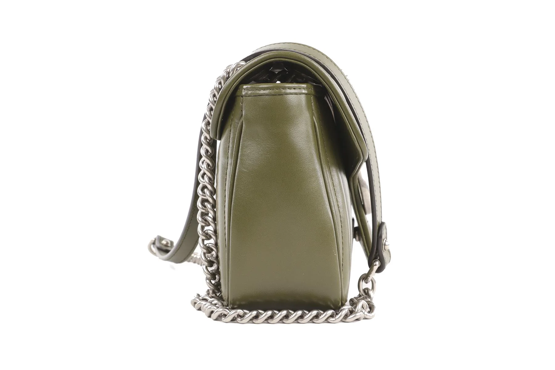 GUCCI GREEN ARIA MARMONT SMALL LEATHER SHOULDER BAG - Image 5