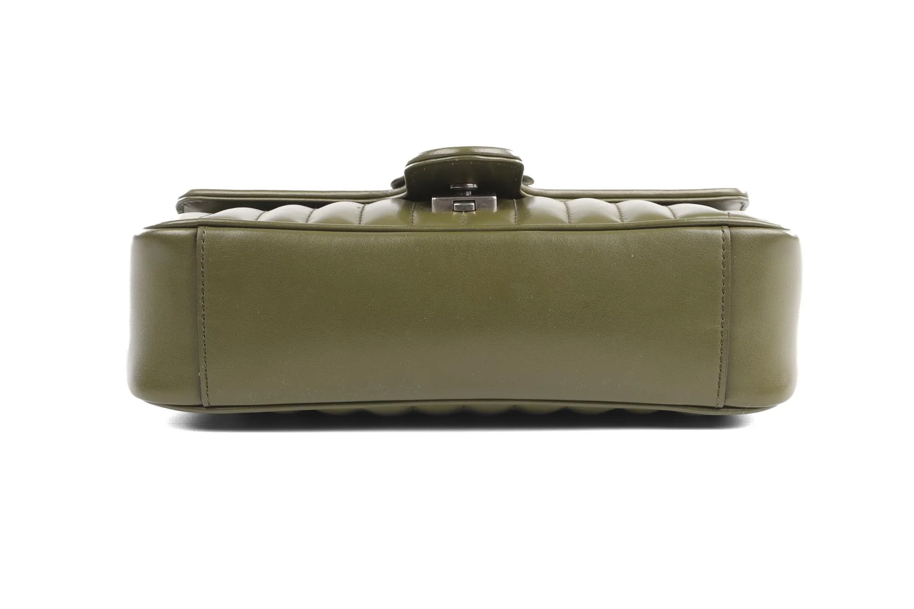 GUCCI GREEN ARIA MARMONT SMALL LEATHER SHOULDER BAG - Image 8