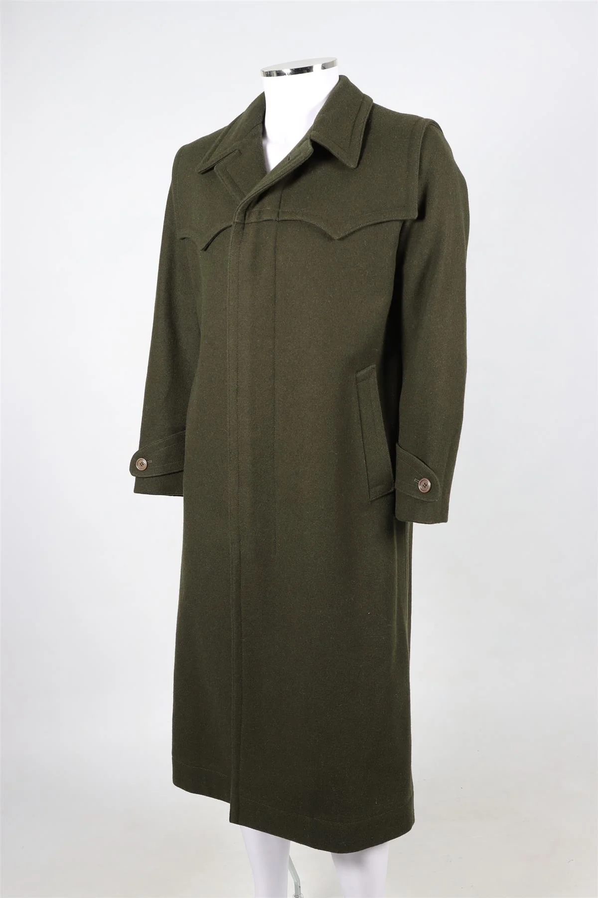 GUCCI GREEN MEN'S QUELLE QU'EN SOIT LA SAISON WOOL COAT MEDIUM - Image 3