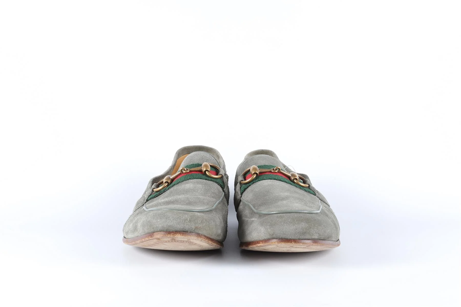 GUCCI GREEN PRINCETOWN SUEDE LOAFERS EU 41.5 UK 7.5 US 8.5 - Image 3