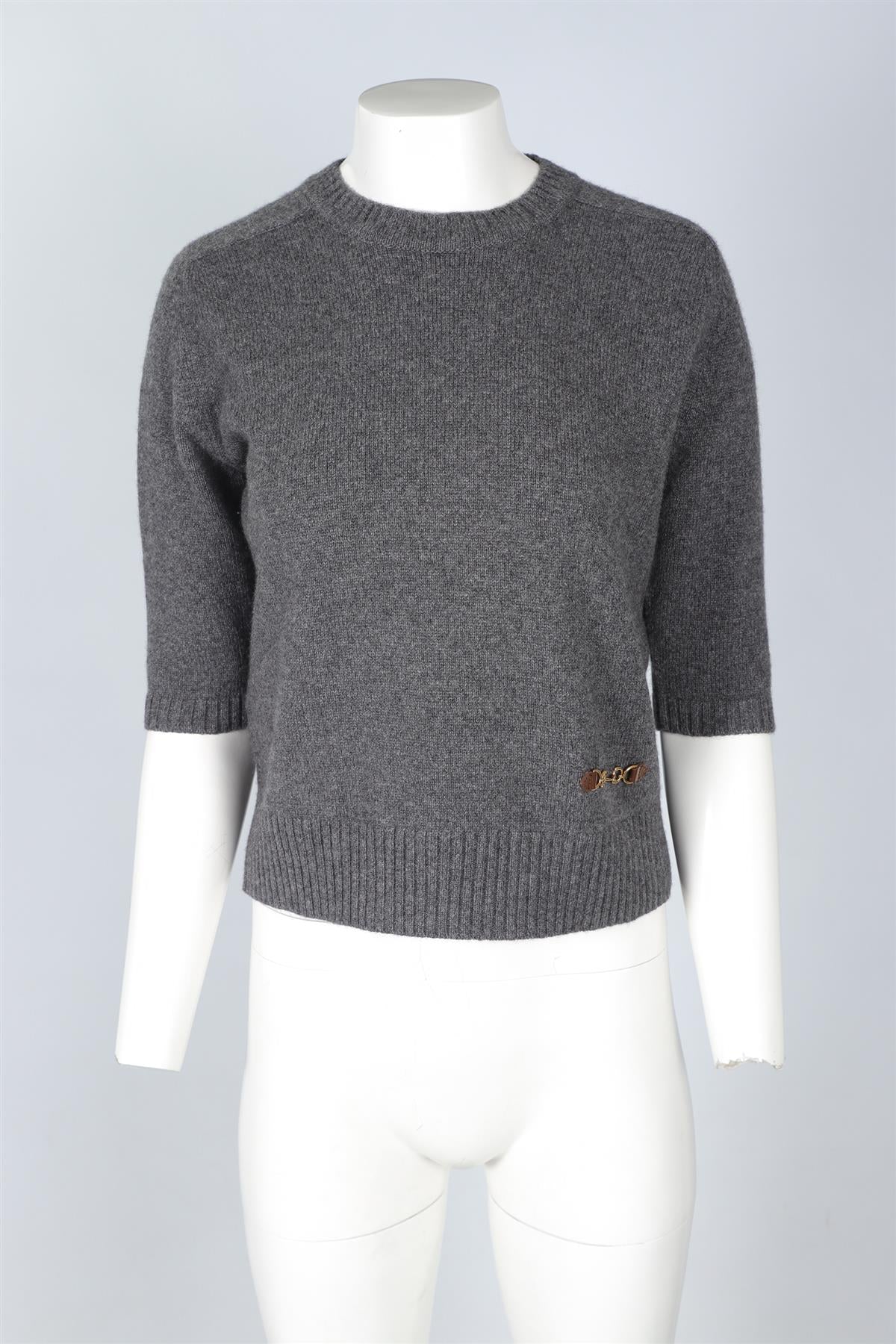 GUCCI GREY CASHMERE SWEATER MEDIUM - Image 2