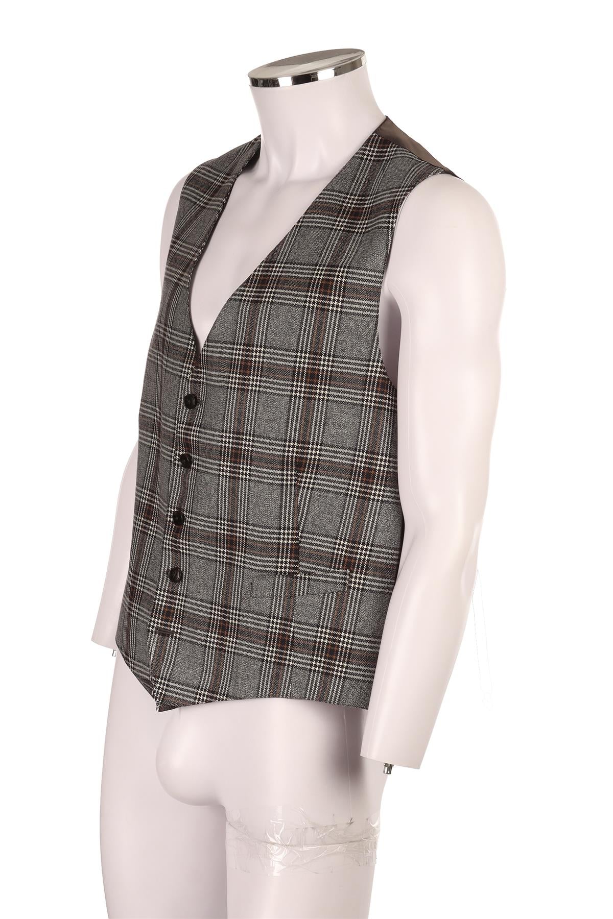 GUCCI GREY MEN'S WOOL WAISTCOAT IT 52 UK/US CHEST 42 - Image 3