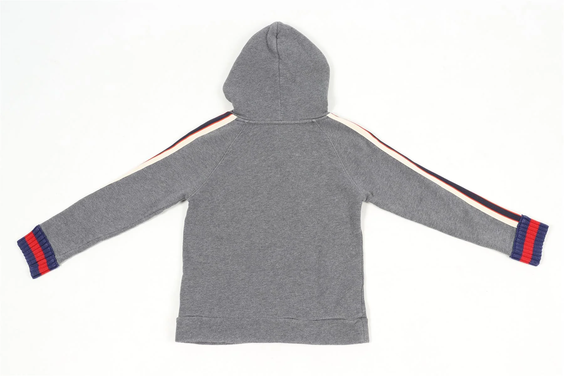 GUCCI GREY, NAVY, CREAM AND RED KIDS BOYS COTTON HOODIE 6 YEARS - Image 4