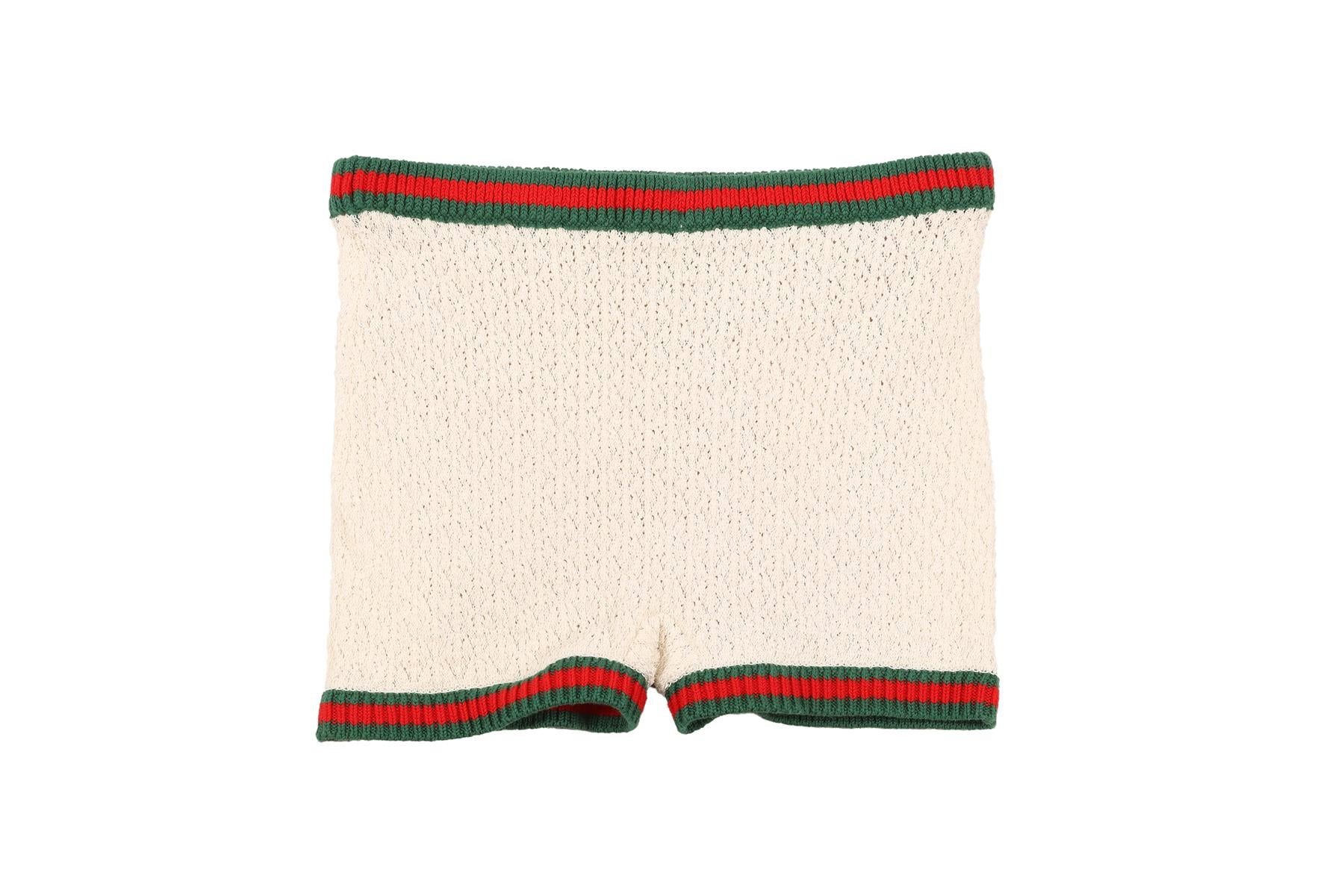 GUCCI IVORY KNIT SHORTS XSMALL - Image 3