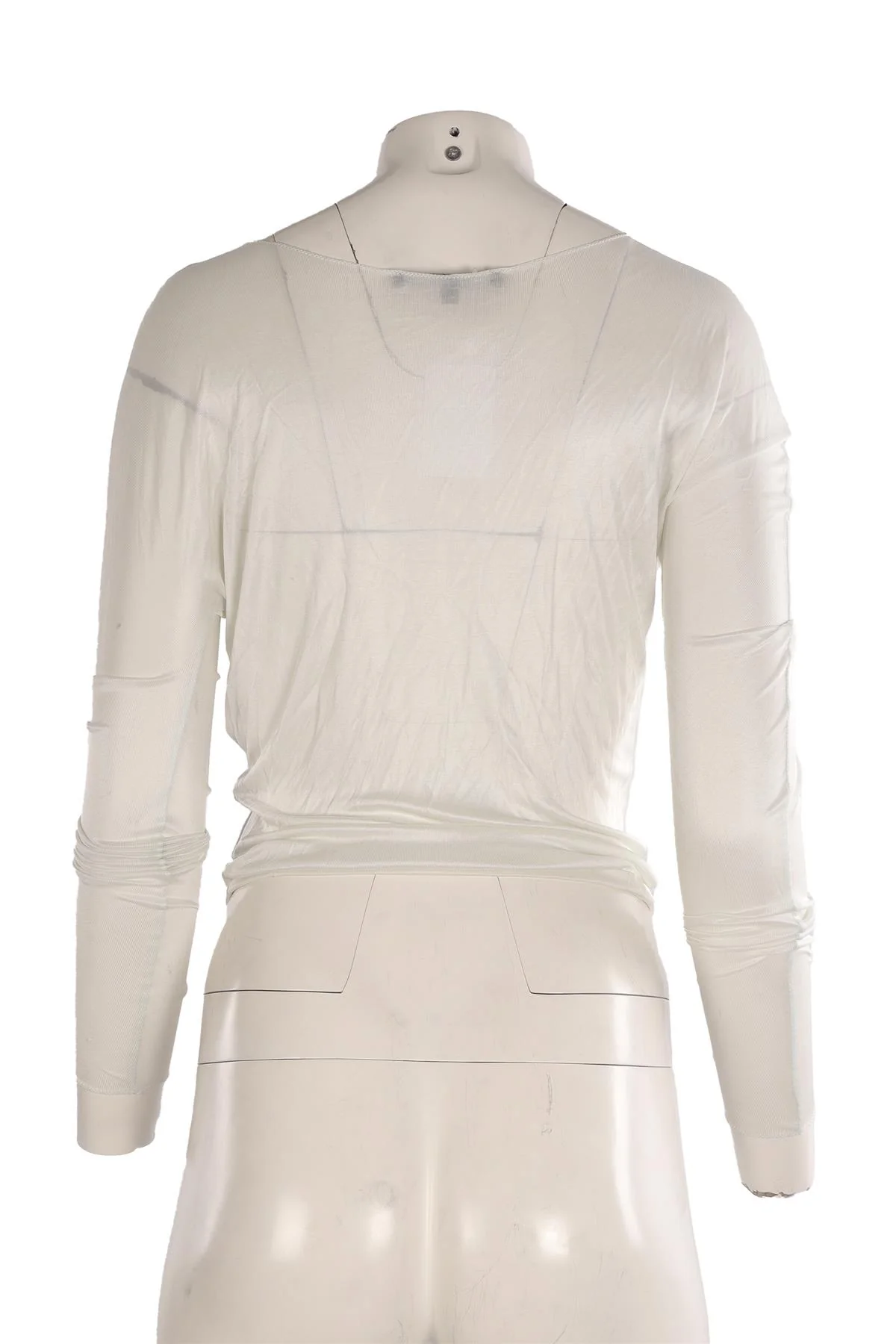 GUCCI IVORY VINTAGE JERSEY TOP XSMALL - Image 4