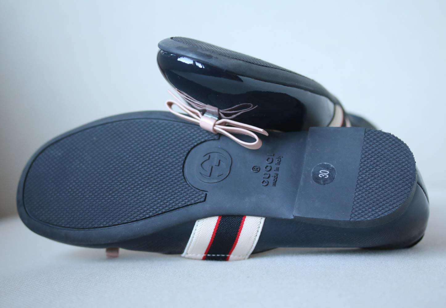 GUCCI KIDS GIRLS PATENT LEATHER BALLERINA SHOES EU 30 UK 12 - Image 4