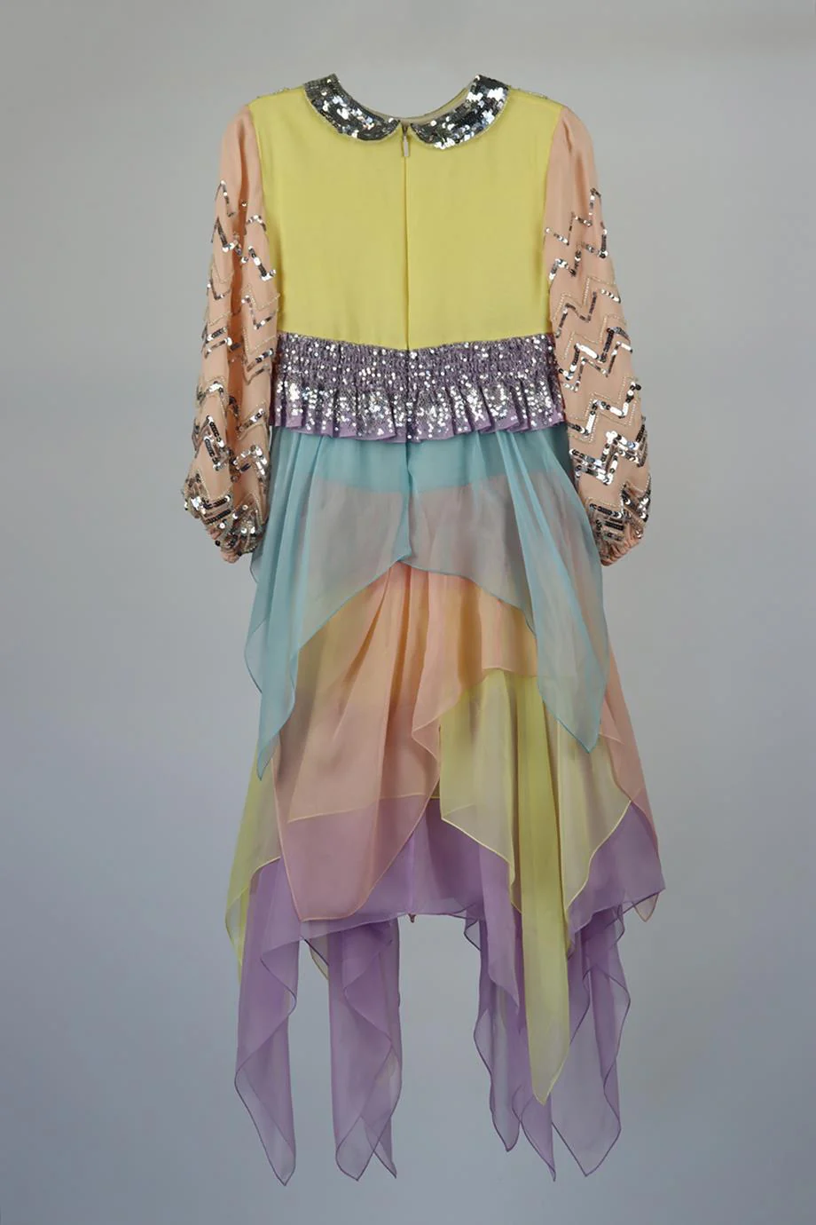 GUCCI KIDS GIRLS SEQUIN SILK DRESS 8 YEARS - Image 3