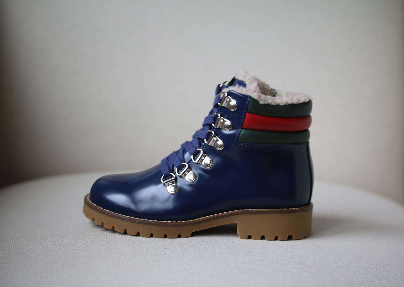 GUCCI KIDS JONATHAN LEATHER ANKLE BOOTS EU 28 UK 10 - Image 3
