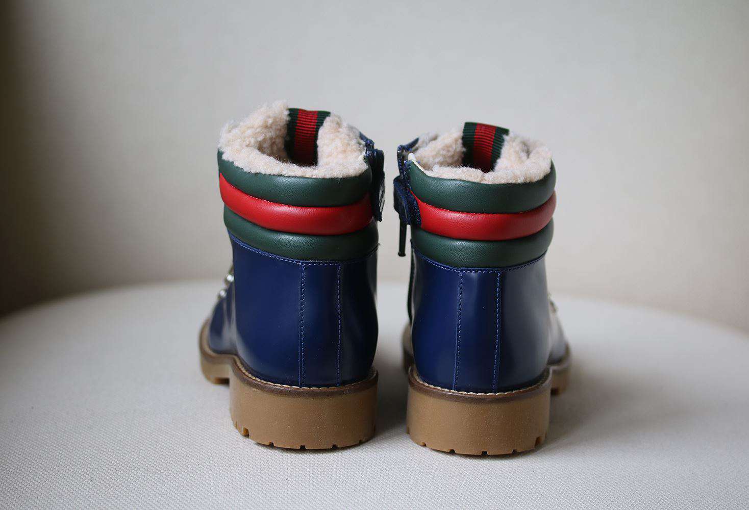 GUCCI KIDS JONATHAN LEATHER ANKLE BOOTS EU 28 UK 10 - Image 6