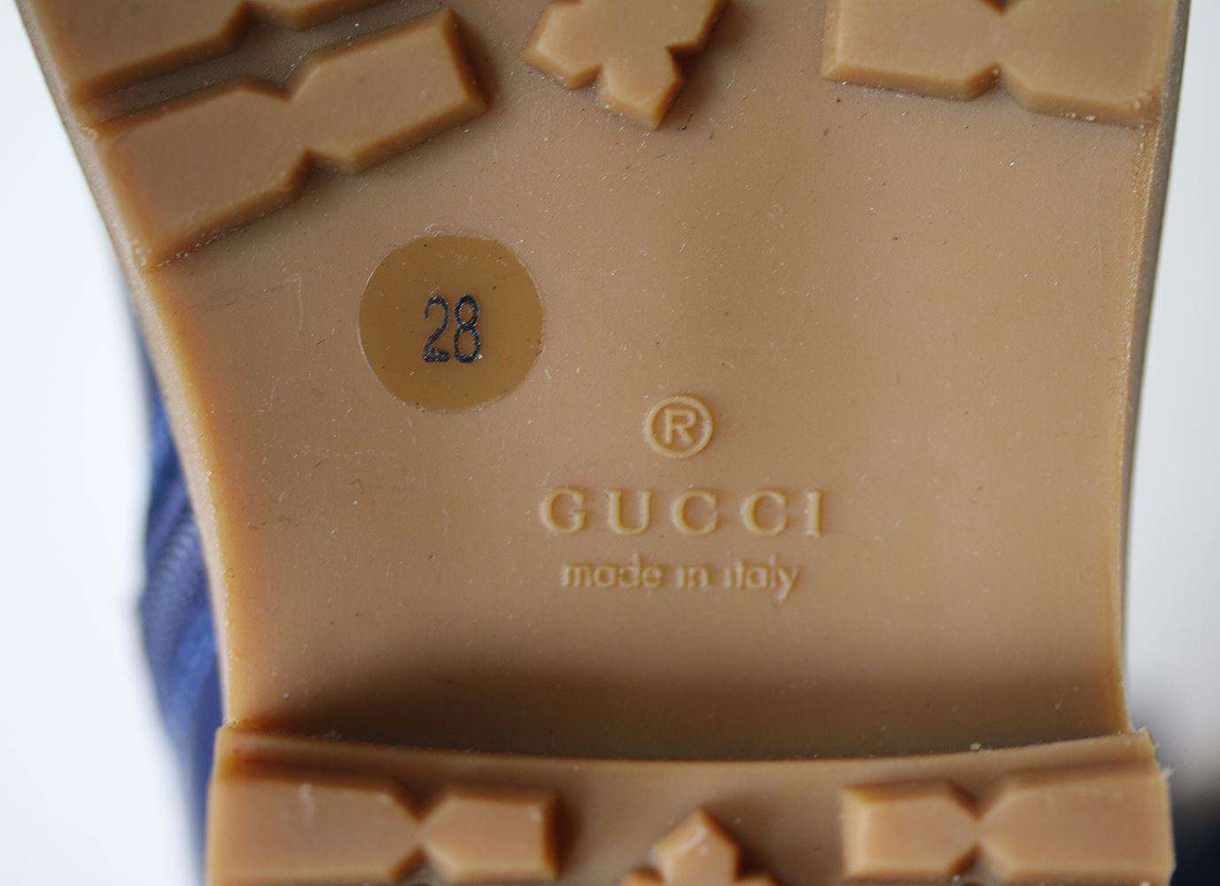 GUCCI KIDS JONATHAN LEATHER ANKLE BOOTS EU 28 UK 10 - Image 8