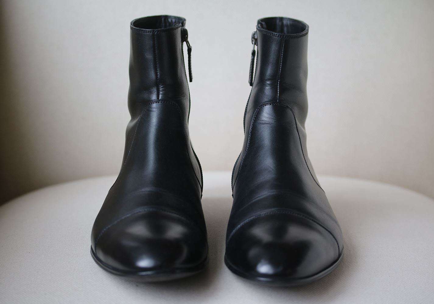 GUCCI LEATHER LOGO BOOTS EU 41.5 UK 7.5 US 8.5 - Image 2