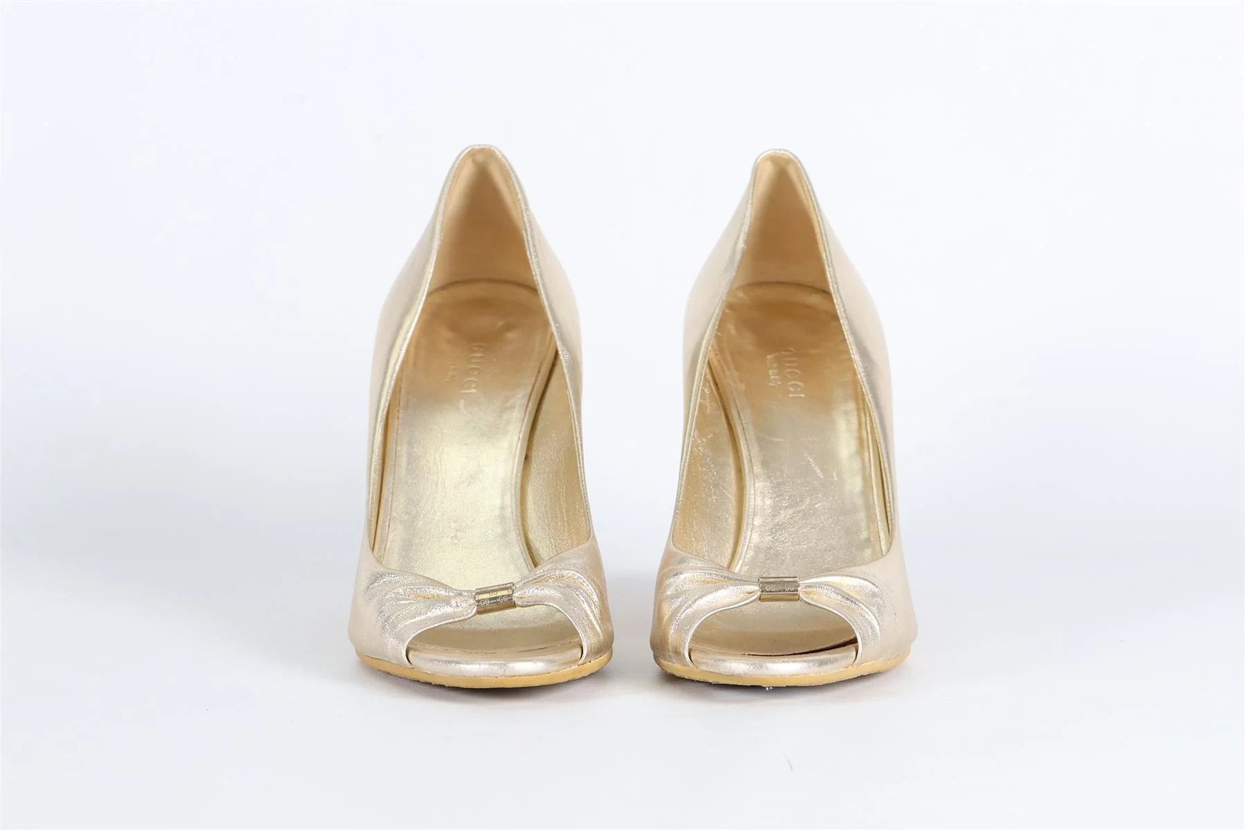 GUCCI LEATHER WEDGE PUMPS EU 38 UK 5 US 8 - Image 3
