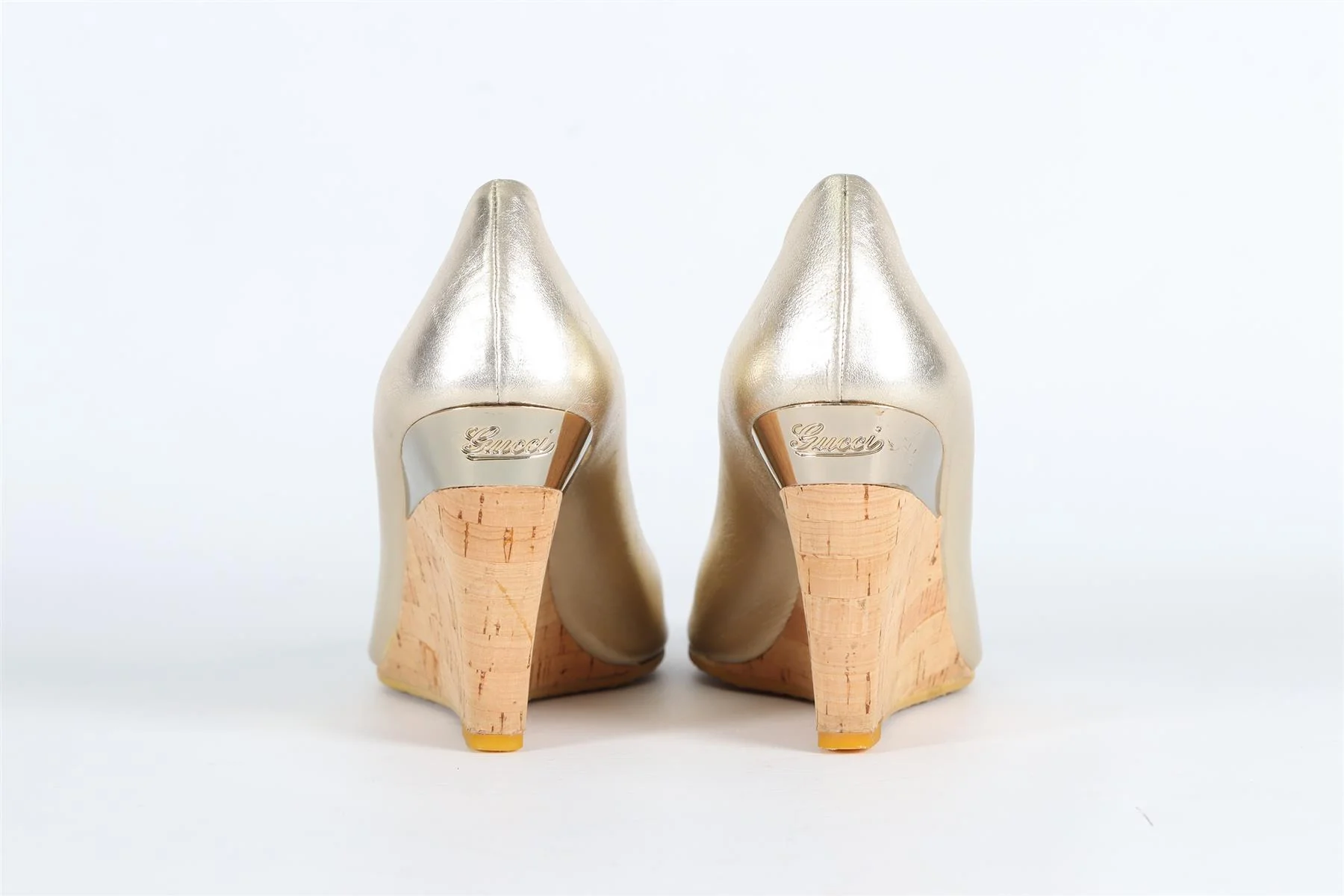 GUCCI LEATHER WEDGE PUMPS EU 38 UK 5 US 8 - Image 4