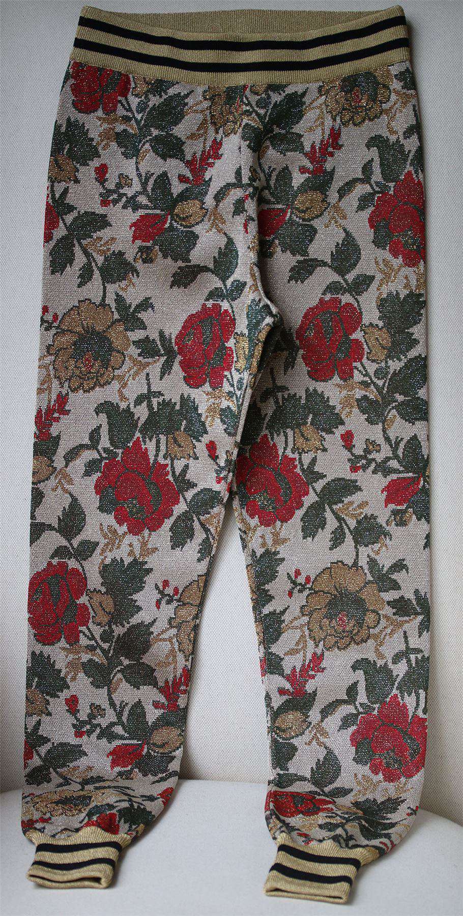 GUCCI LUREX ROSE JACQUARD LEGGINGS XSMALL - Image 3