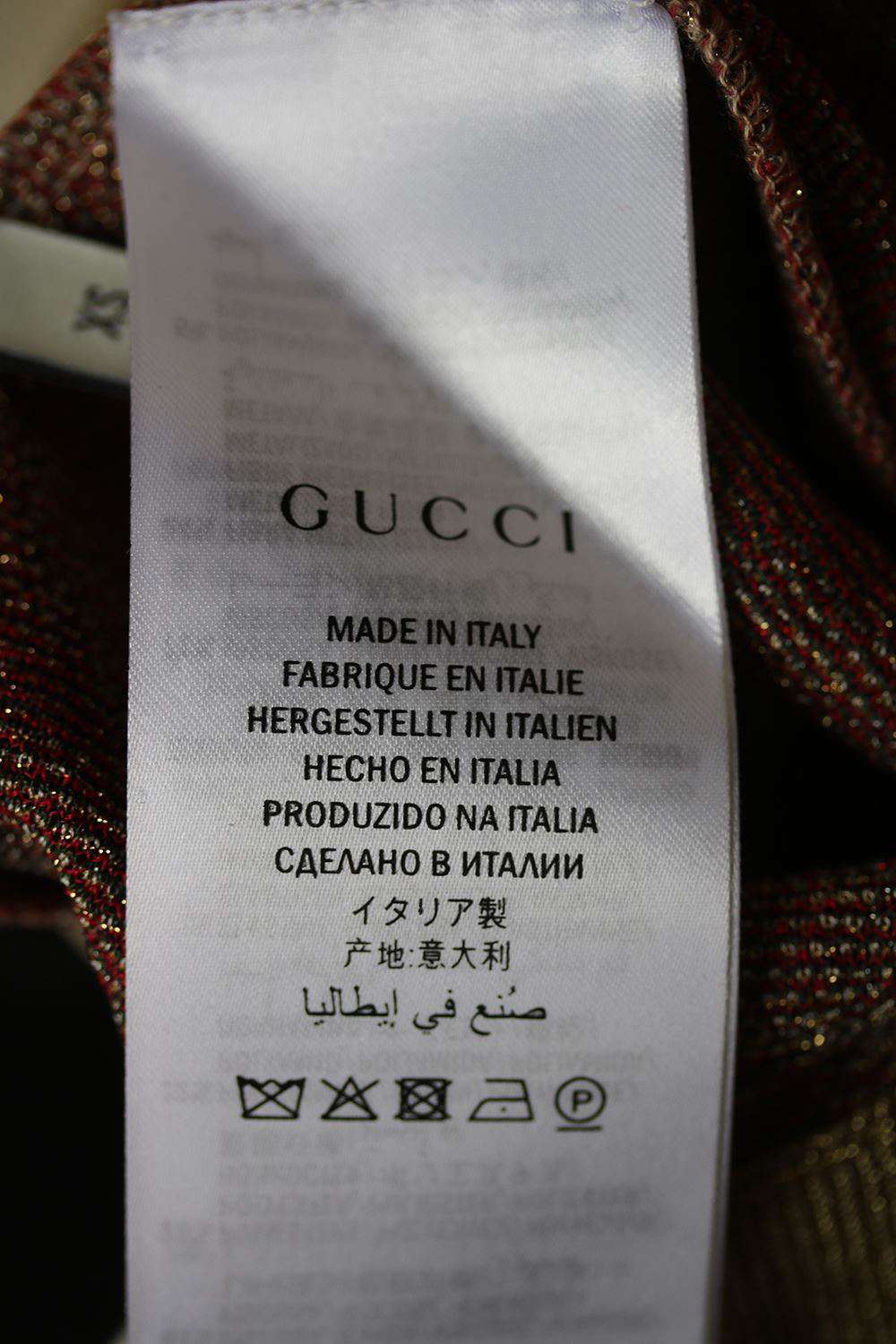 GUCCI LUREX ROSE JACQUARD LEGGINGS XSMALL - Image 6