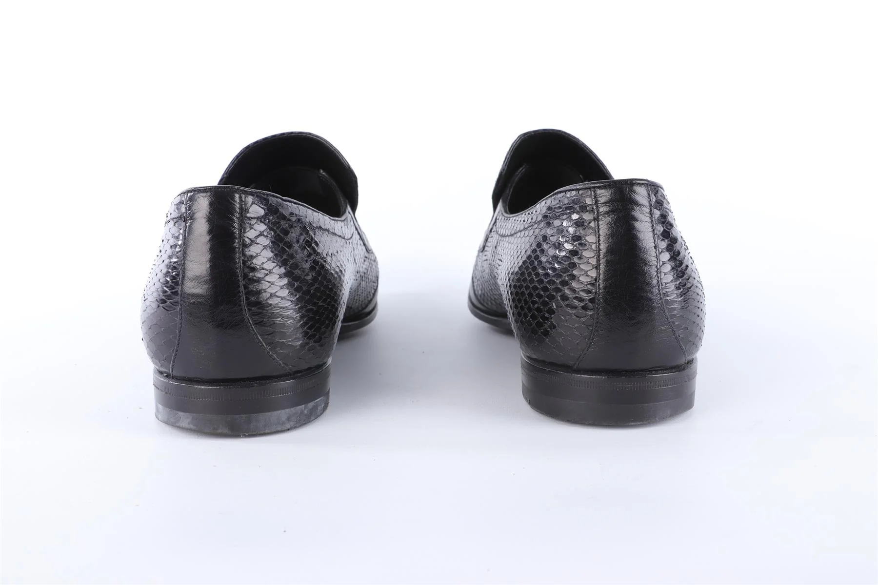 GUCCI MEN'S BLACK SNAKESKIN LOAFERS EU 43 UK 9 US 10 - Image 5