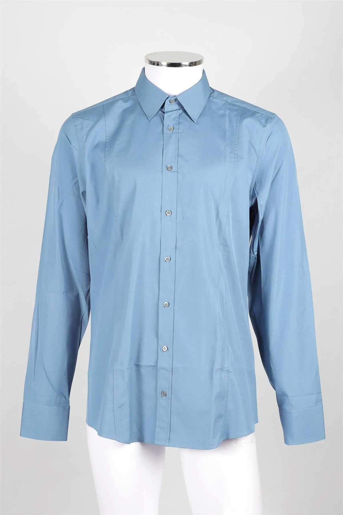GUCCI MEN'S BLUE SLIM FIT COTTON SHIRT UK/US COLLAR 16 UK/US CHEST 40 - Image 2