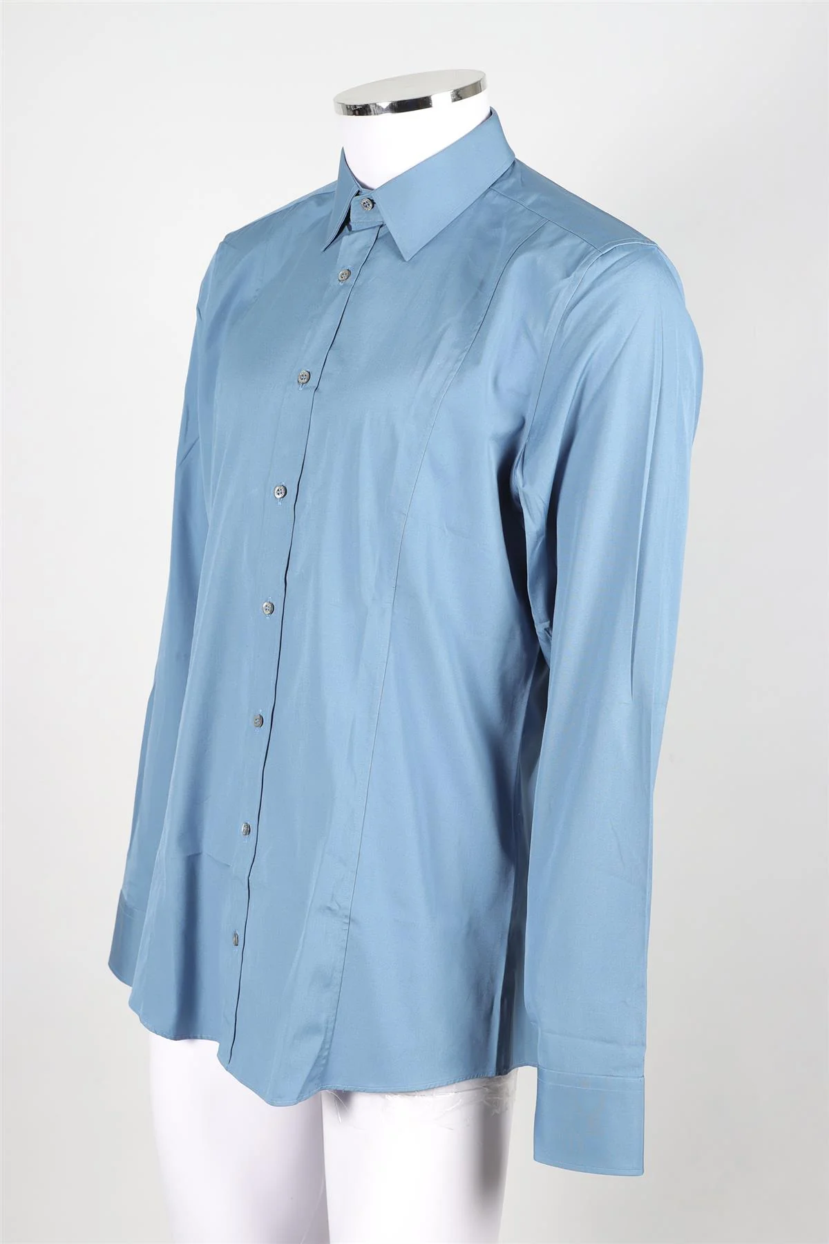 GUCCI MEN'S BLUE SLIM FIT COTTON SHIRT UK/US COLLAR 16 UK/US CHEST 40 - Image 3