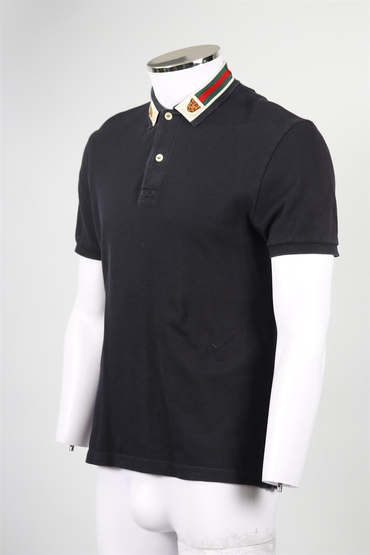 GUCCI MEN'S COTTON POLO SHIRT MEDIUM - Image 7