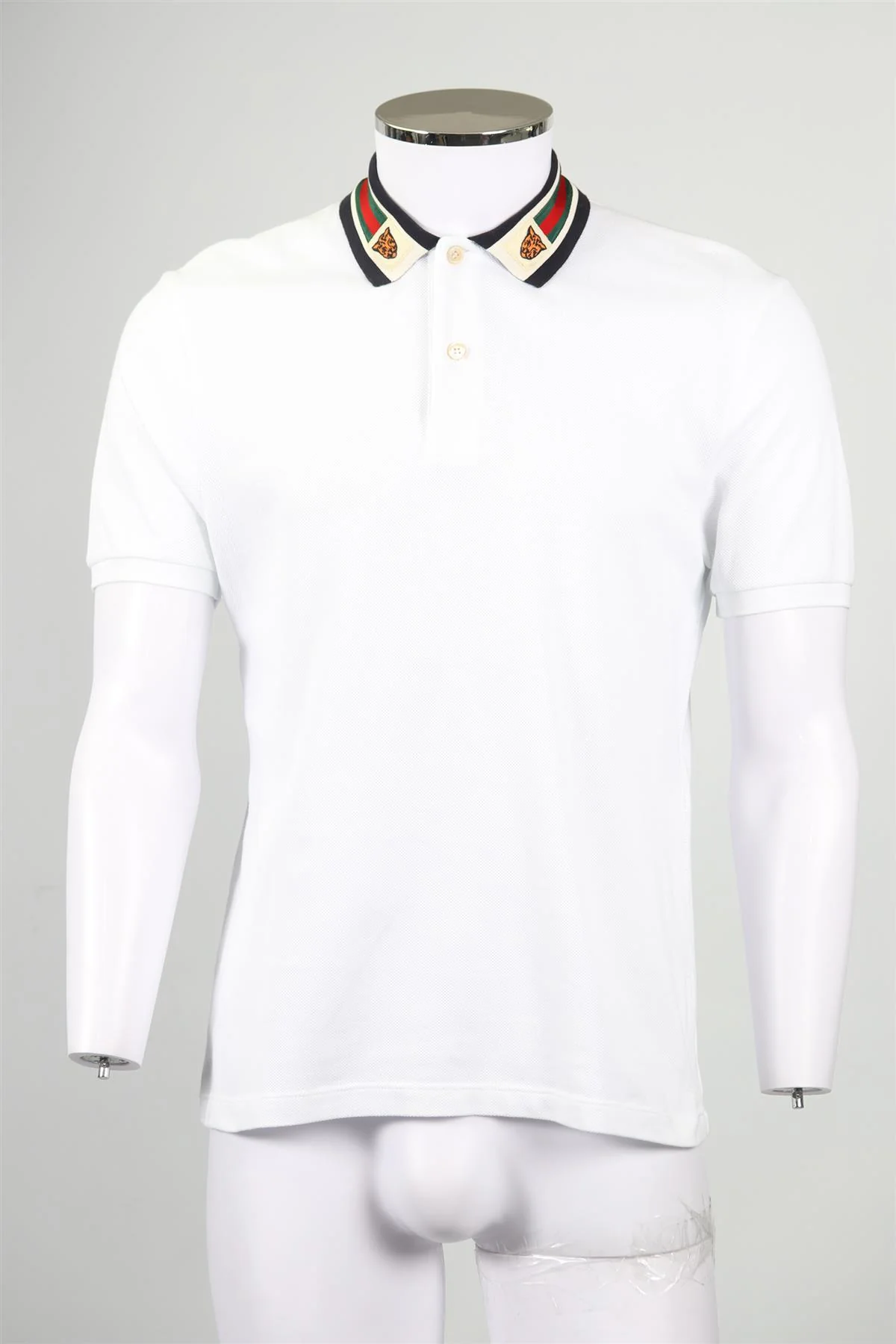 GUCCI MEN'S COTTON POLO SHIRT MEDIUM - Image 2
