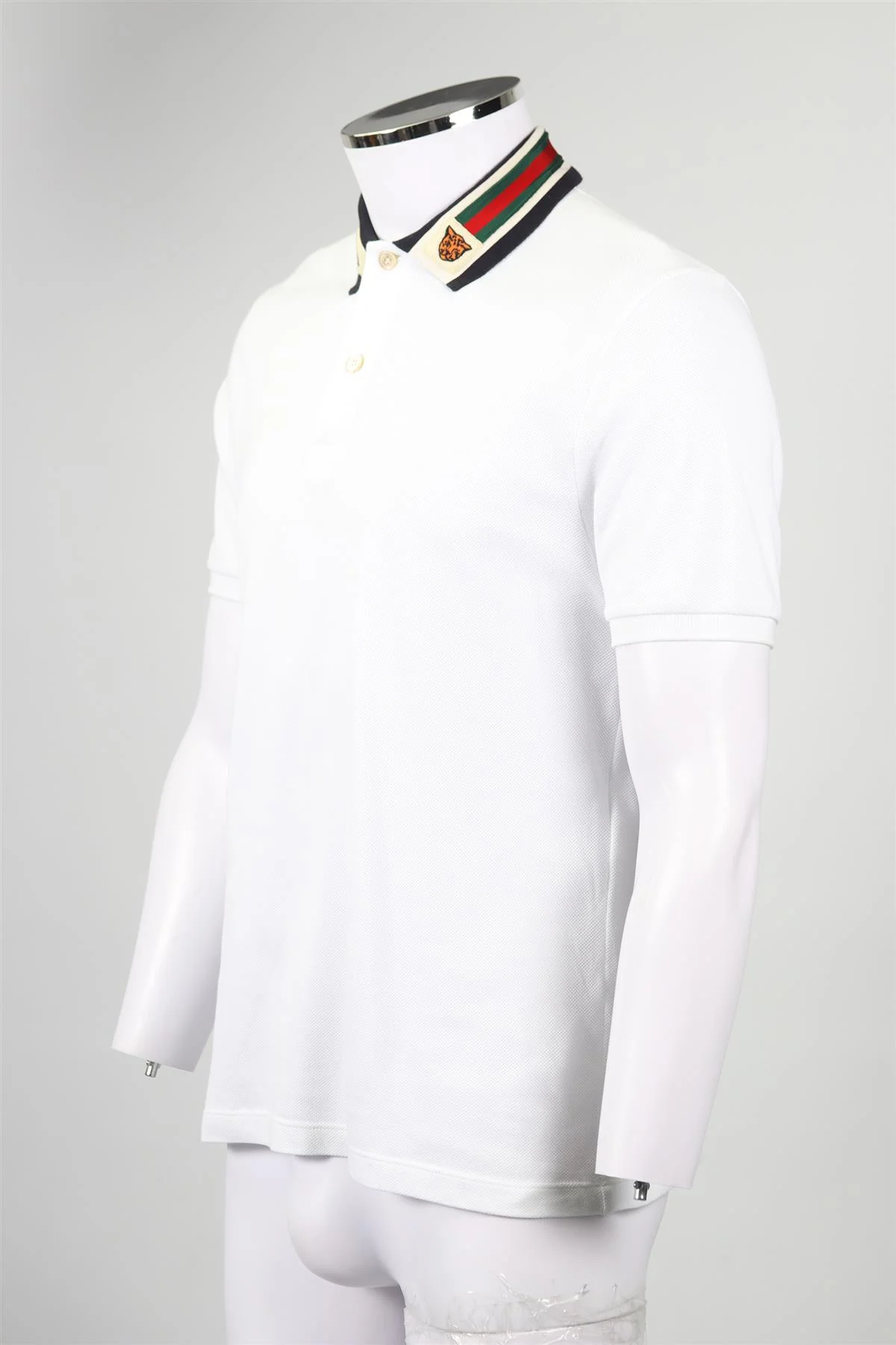 GUCCI MEN'S COTTON POLO SHIRT MEDIUM - Image 3